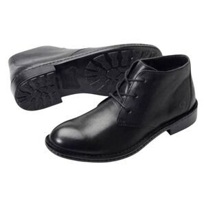 BORN Twain Black Leather Lace-Up Chukka Boot Size 10.5M